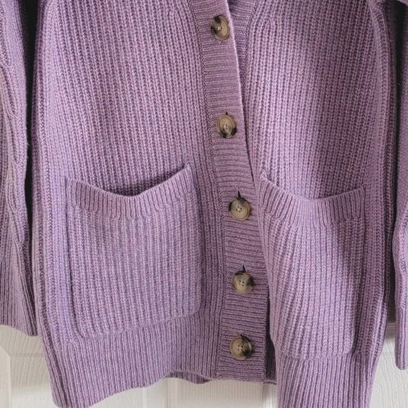Cashmere Plaited Raglan Cardigan, Size XS - Picture 2 of 14